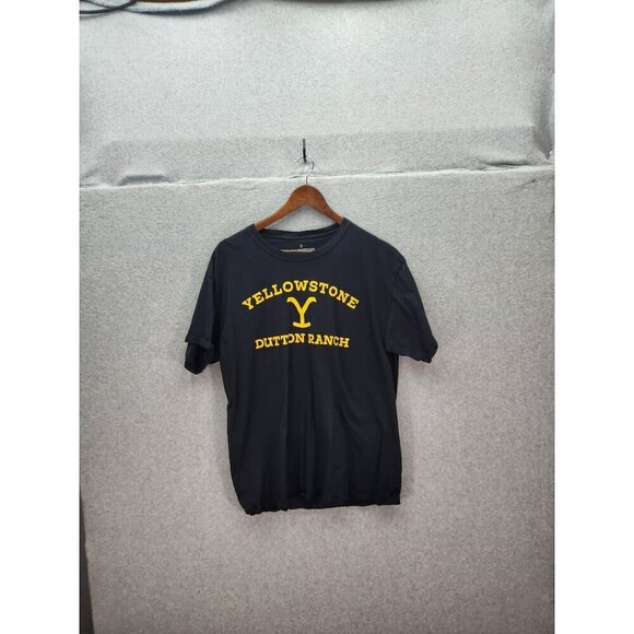 Yellowstone Dutton Ranch Mens T-Shirt Large Black 100% Cotton - Picture 1 of 4